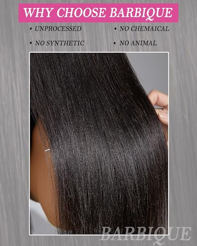 Glueless Wigs Human Hair Pre Plucked Pre Cut Straight Lace Front Human Hair - Picture 5 of 7