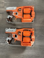 NERF Zombie Strike FlipFury Dart Gun Blaster Lot of 2 Ages 8-11 Years