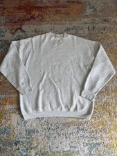 Vintage 90s Fruit of the Loom Blank Heather Grey Crewneck Sweatshirt XL