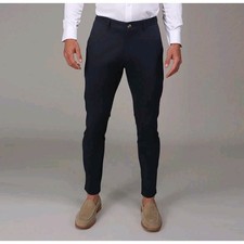 NWT Collars and Co CEO Chino Classic Pocket Cotton Stretch Pants Navy 32x34