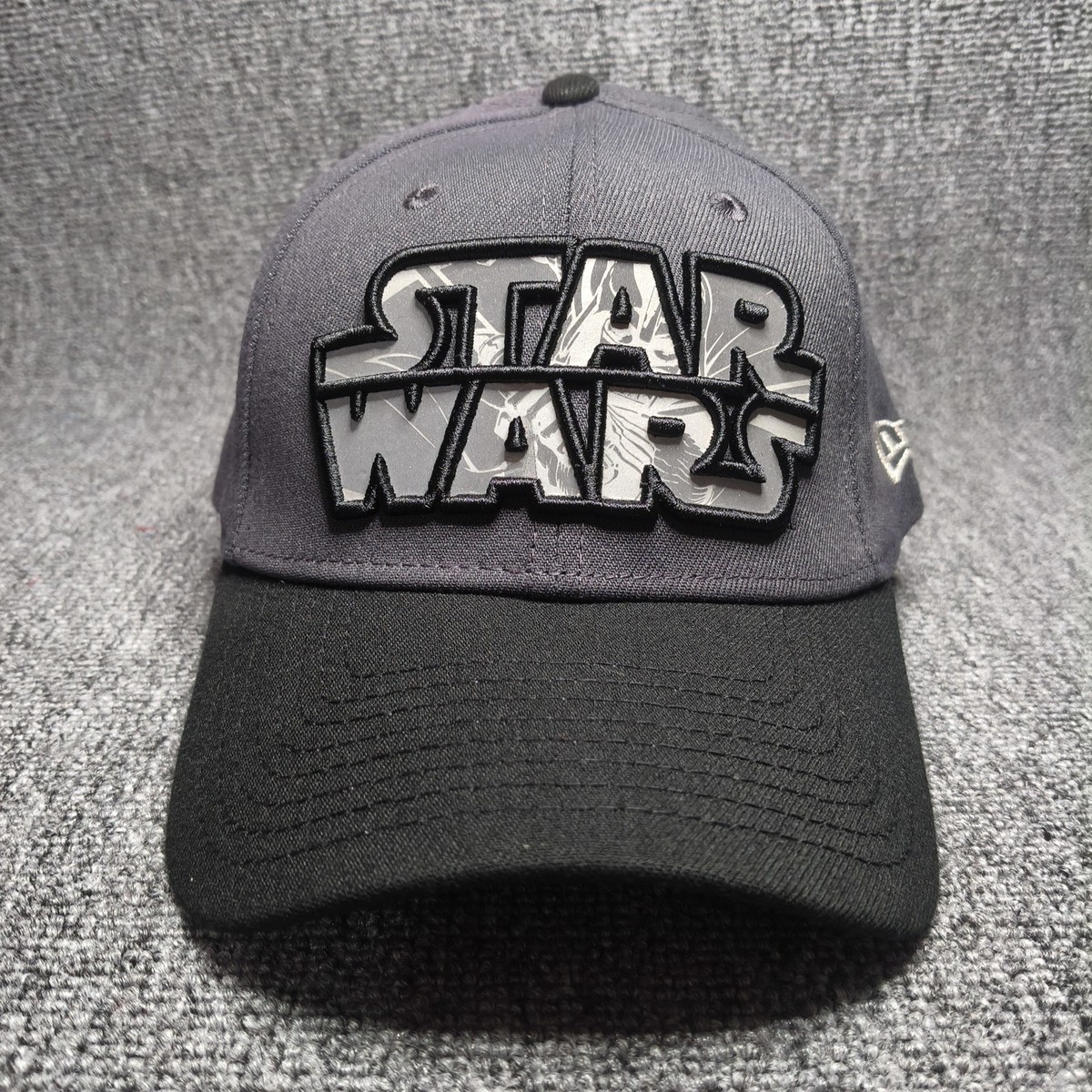 New Era Star Wars Gray Black Curved Bill Hat Cap Galactic Empire Logo