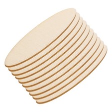 80x20mm Wood Pieces, 10 Pack Unfinished Oval Wood Shapes Wooden Cutouts