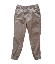 Bearbottom Cargo Jogger Pants Brown Mens Large Elastic Waist Ankle Bear