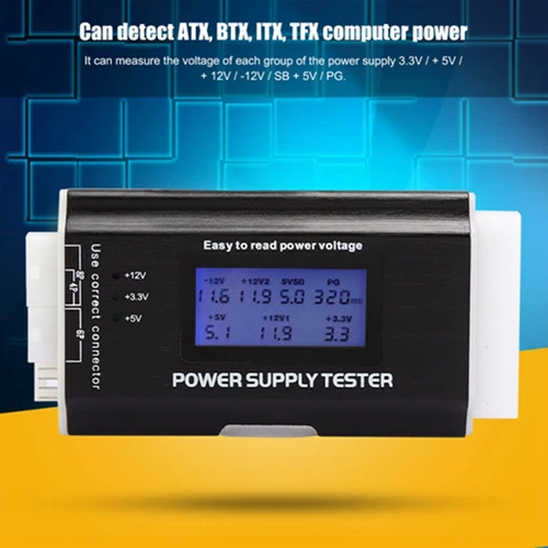 Computer-Netzteil-Tester Lcd-Display Aluminiumlegierung Unterstützt 20/24Pi KUI
