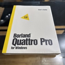 SEALED Borland Quattro Pro 5.0 For Windows Users Guide Vintage