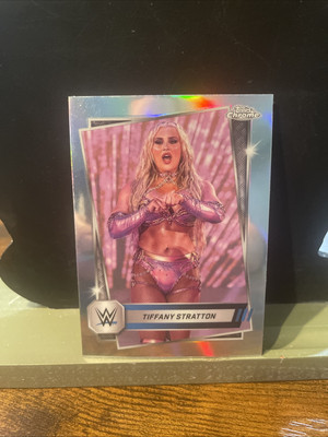 2025 WWE Topps Chrome Tiffany Stratton Smackdown Refractor #182