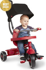 4-in-1 Stroll N Trike Toddler Tricycle Stroller Ages 1-5 UV Canopy