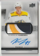 2017-18 PREMIER ACETATE ROOKIE AUTO PATCH 3 COLORS VLADISLAV KAMENEV 221/299