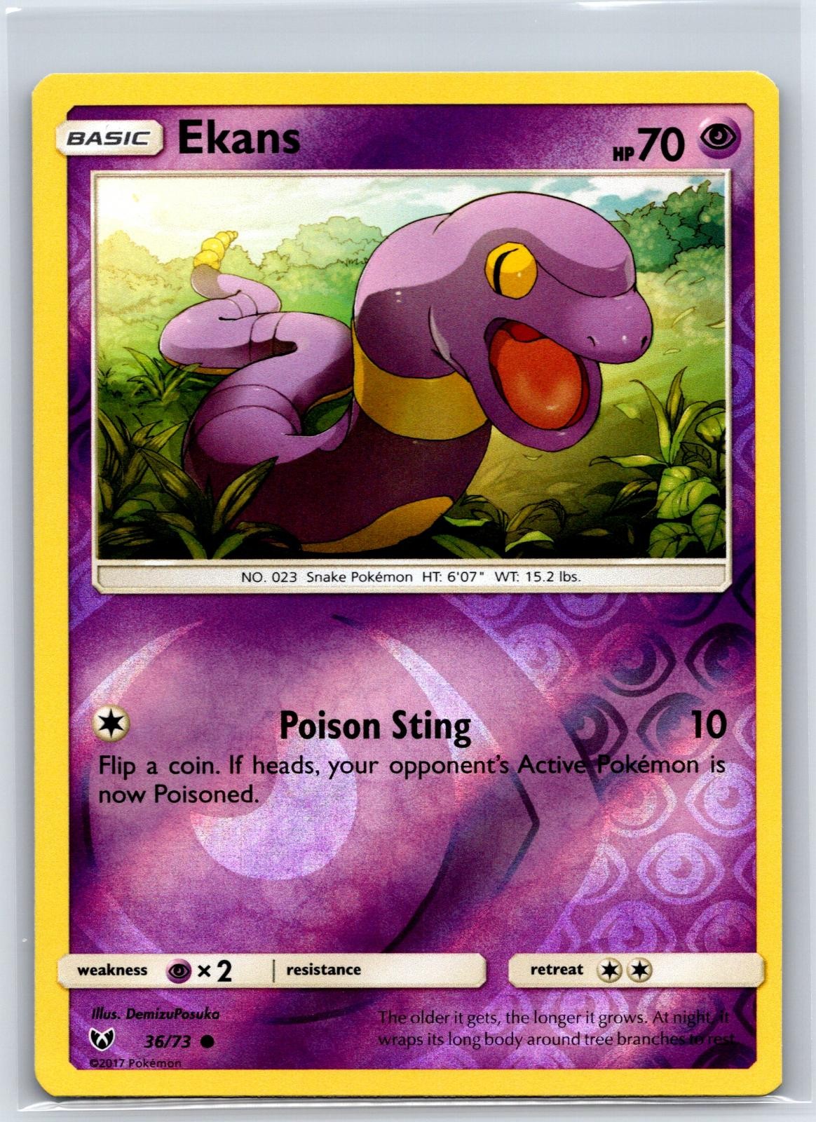 Ekans 36/73 Common Shining Legends Pokemon Reverse Holo NM/M 519c-43