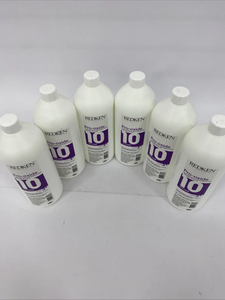 Redken Pro-Oxide 10 Volumen 3% Crema Desarrollador 33.8oz 1000ml Lote de 6 Botellas Foto 2 de 2