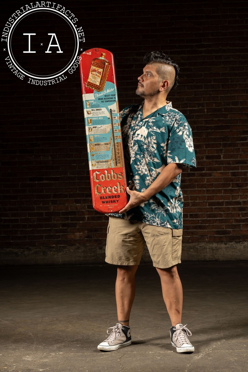 Vintage Cobbs Creek Tin Litho Advertising Thermometer | eBay