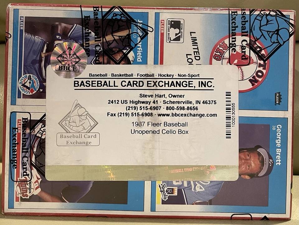 Caja de violonchelo de béisbol Fleer 1987 (paquetes de valor) - ¡Autenticada por la BBCE! Foto 2 de 4