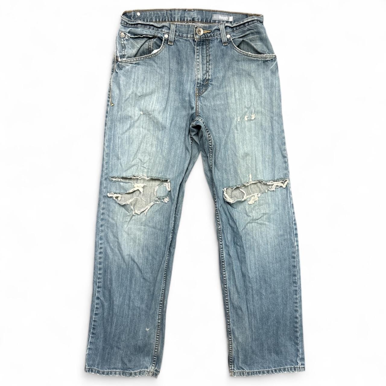 Vintage Levis Silvertab Baggy Jeans Mens 30x30 Y2K 90s Distressed Wide Leg 2000s