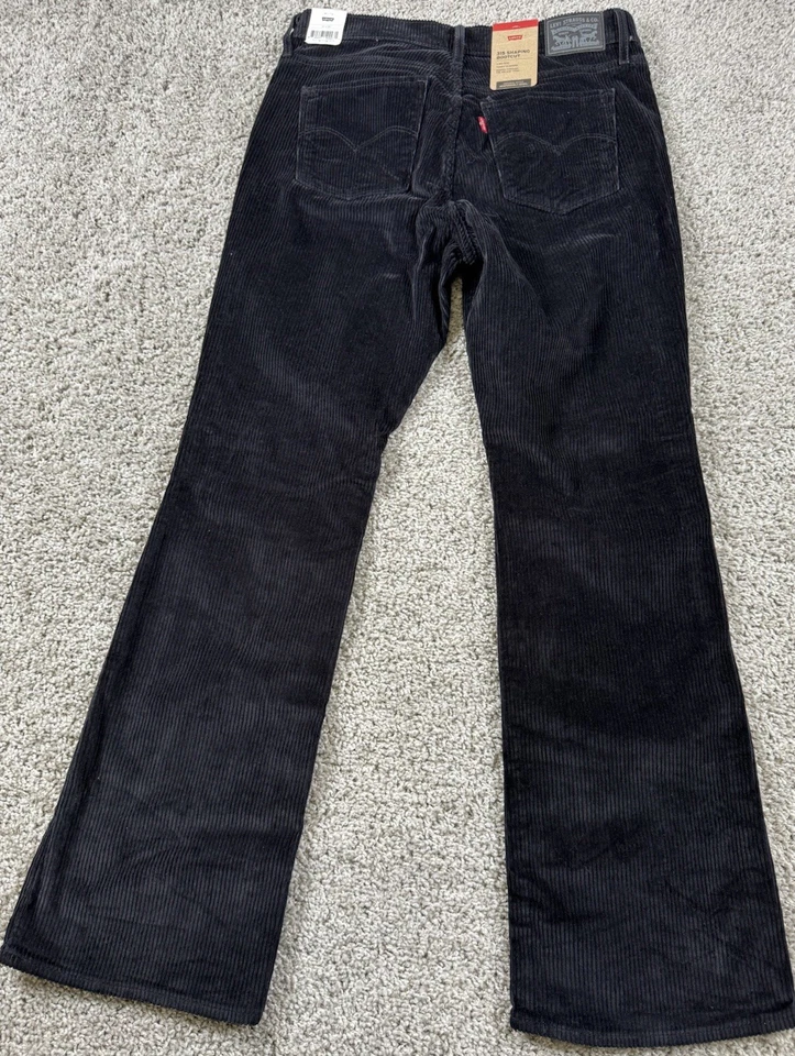 NUEVO Pantalones de Pana Levi’s 315 Shaping Bootcut tiro medio negros informales para Mujer 30x30 Foto 4 de 4