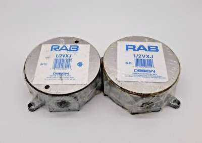 RAB 1/2VXJ Round Weatherproof Zinc Box Lot of 2 | eBay
