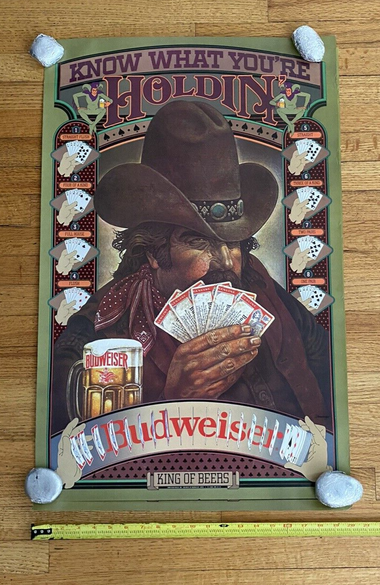 Vintage 1980's Budweiser King Of Beers Know What You're Holdin