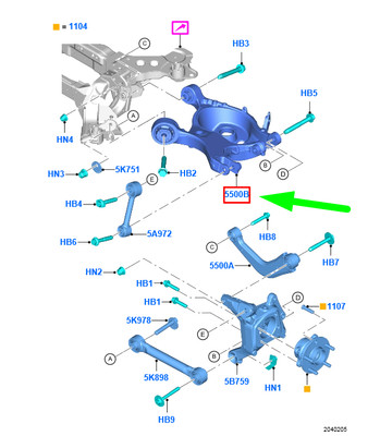 FORD MONDEO MK5 HINTEREN LINKEN AUFHÄNGUNGSARMS EINLSSY GS7C 5K652  