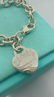 Tiffany & Co. 925 Silver Holiday Heart Tag 7.5