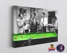 The Rat Pack Playing Pool Canvas Classic Wall Design Painting Canvas Print Art