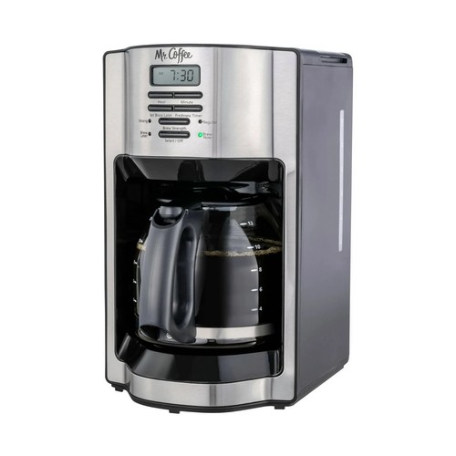 Mr. Coffee 12c Programmable Coffee Maker with Rapid Brew System Stainless Steel - Picture 2 of 5