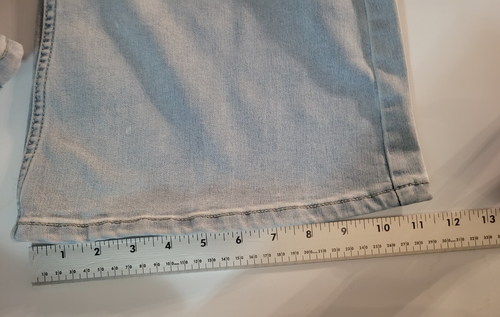 We The Free Flare Pants Womens 26 Blue Jeans Denim Mid Rise Stretch Waist Hip - Picture 9 of 9