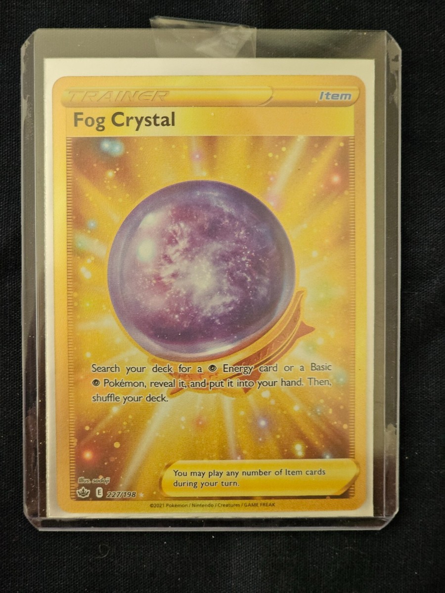 gold fog crystal pokemon card Boule de Cristal Brume (Fog Crystal) 227/198 Shiny Gold Trainer -  my-booster X Écarlate et Violet 6 Règne de Glace main image 0