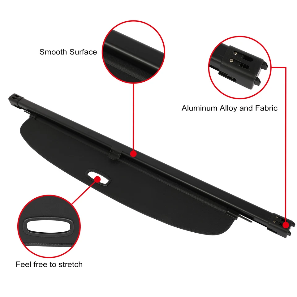 Retractable Rear Cargo Security Trunk Cover For 2007-2012 2013 2014 2015 Audi Q7 Foto 2 de 4