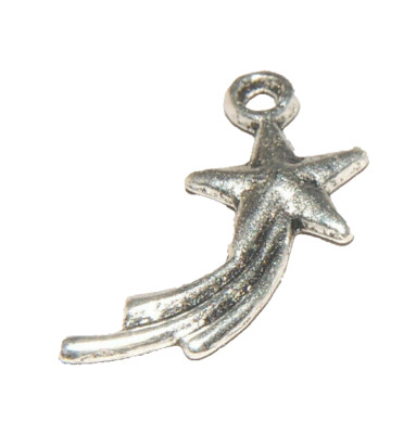 Shooting Falling Star Charm  Tibetan Silver   J1126