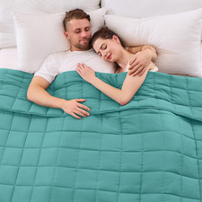 Cooling Weighted Blanket for Adults, 20lbs, King Size, Machine Washable Teal