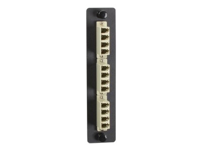 Black Box Standard Adapter Panel - Bronze Sleeve, [6] LC Duplex Pairs, Beige