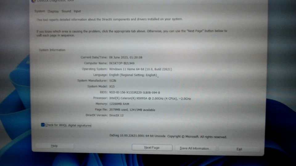 SGIN X15 15.6 Inch Laptop 12GB RAM 512GB SSD - Image 2 of 4