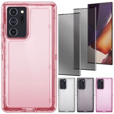 For Samsung Galaxy Note20 Ultra/Note20 Clear Case Cover / Privacy Tempered Glass