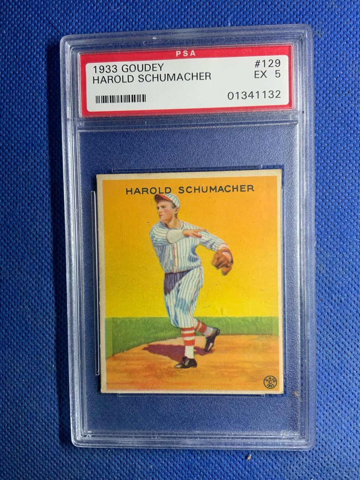 1933 Goudey Baseball #129 Harold Schumacher PSA 5