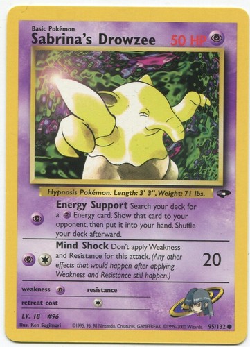 POKEMON GYM CHALLENGE SABRINA'S DROWZEE 95/132 NM-M | eBay