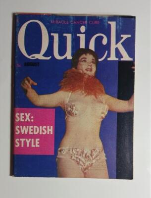 QUICK MAGAZINE AUG 1954 RITA D'AMICO CHARLES RODRIGUES SEX IN SWEEDEN UFO'S