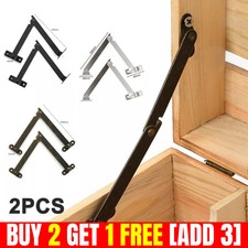 2X Small Jewelry Box Lid Support Hinge Display Stay Cabinet Furniture Hardware