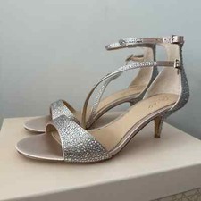 Jewel Badgley Mischka Womens Tangerine Champagne Crystal Sandal 9M