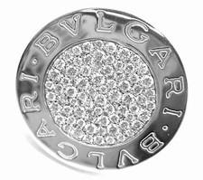 Rare Authentic Bvlgari Bulgari 18k White Gold Diamond Ring