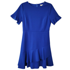 Altar'd State Dress Women M Blue Short Sleeve Ruffle Summer Casual  READ NWT