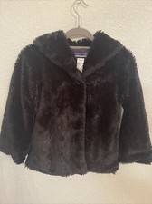 Patagonia Pelage Faux Fur 2 Button Down Jacket Coat Girls Size Small 8