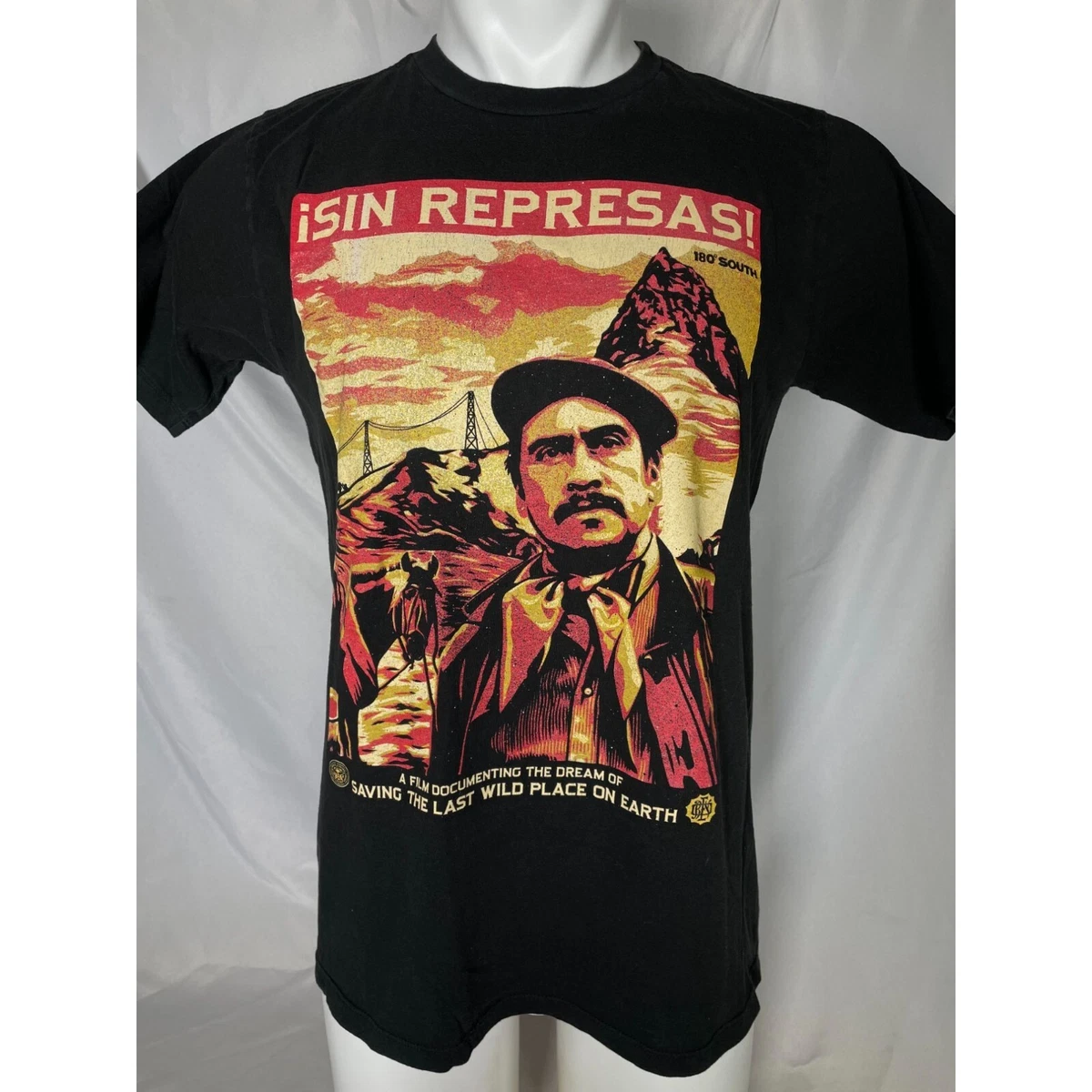 Patagonia x Obey 180° South Sin Represas Documentary T-Shirt Men's MEDIUM