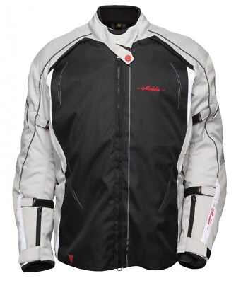 Modeka Manda Lady sw hellgrau Damen Motorrad Jacke wasserdicht in Übergrößen