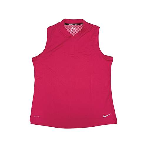 Nike Women's Golf Polo Shirts Zip Up Sleeveless Tennis Shirts Tank Tops XL  Pink | eBay