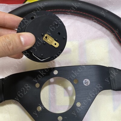 SPOON SPORTS STEERING WHEEL Red stitches For HONDA CIVIC S2000