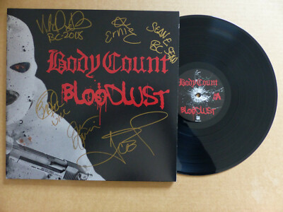 BODY COUNT signed autograph signed on ''BLOODLUST'' vinyl record LP