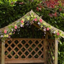Artificial Flower Garland Wreath Floral Vine Hanging Outdoor Wedding Decorative