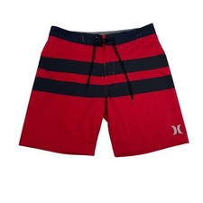 Hurley Board Shorts Red Blue Swim Classic Striped USA Phantom- Men  s Size 29