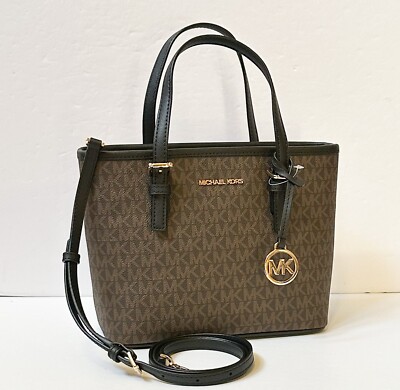 超美品 【MICHAEL KORS】 MICHAEL KORS JET SET TRAVEL XS TOTE SHOULDER CROSSBODY BAG MK
