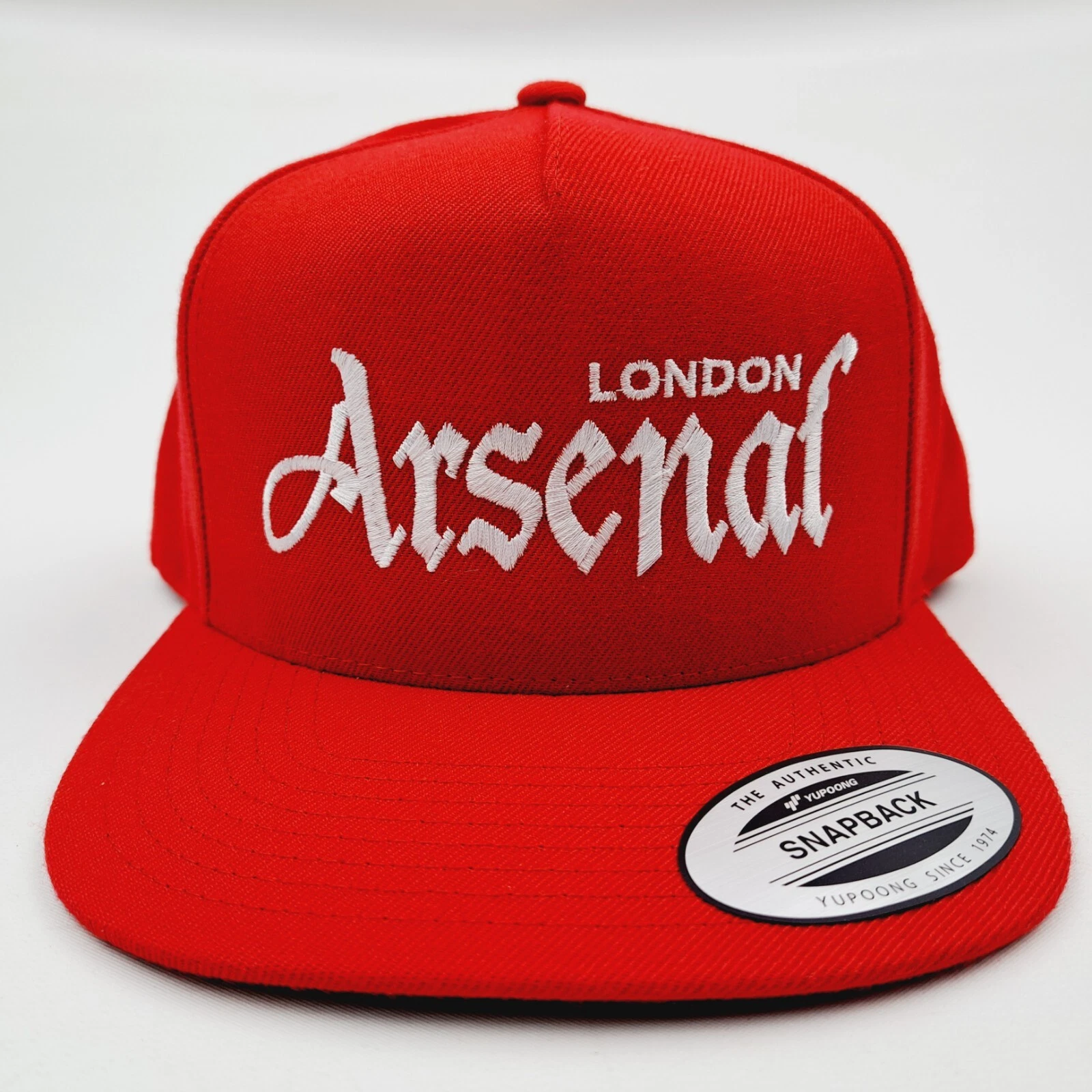 Arsenal Football Club Flat Bill Trucker Snapback Cap Hat Red