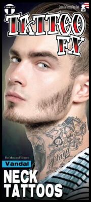 Vandal Neck Tattoo FX Temporary